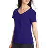 image:imageHanes Womens PerfectT Vneck Tshirt Cotton Short Sleeve Tee for Women 1 or 2PackPurple
