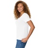 image:imageHanes Womens PerfectT Vneck Tshirt Cotton Short Sleeve Tee for Women 1 or 2PackWhite