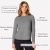 image:imageHanes Womens Sport Cool Dri Performance Long Sleeve TShirtGrey Heather  Navy Heather teal Ivy  Peri Blue