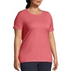 image:imageJUST My Size Womens PlusSize Short Sleeve Crew Neck TeeBriny Pink