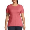 image:imageJUST My Size Womens PlusSize Short Sleeve Crew Neck TeeBriny Pink
