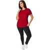 image:imageJUST My Size Womens PlusSize Short Sleeve Crew Neck TeeDeep Red
