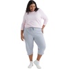 image:imageJust My Size Womens Sweatspants French Terry Capris with Pockets JMS Womens Capri Pocket SweatpantsLight Steel