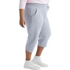 image:imageJust My Size Womens Sweatspants French Terry Capris with Pockets JMS Womens Capri Pocket SweatpantsLight Steel