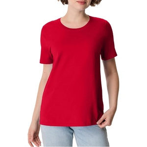 image:imageHanes Womens PerfectT Crewneck TShirt Lightweight Cotton Short Sleeve Tee for WomenDeep Red