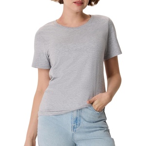 image:imageHanes Womens PerfectT Crewneck TShirt Lightweight Cotton Short Sleeve Tee for WomenLight Steel