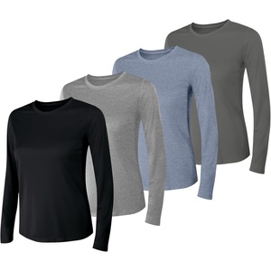 image:imageHanes Womens Sport Cool Dri Performance Long Sleeve TShirtBlack  Grey Heather  Navy Heather  Charcoal