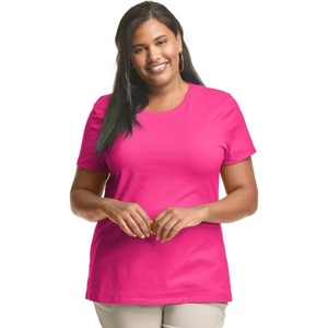 image:imageJUST My Size Womens PlusSize Short Sleeve Crew Neck TeeSizzling Pink